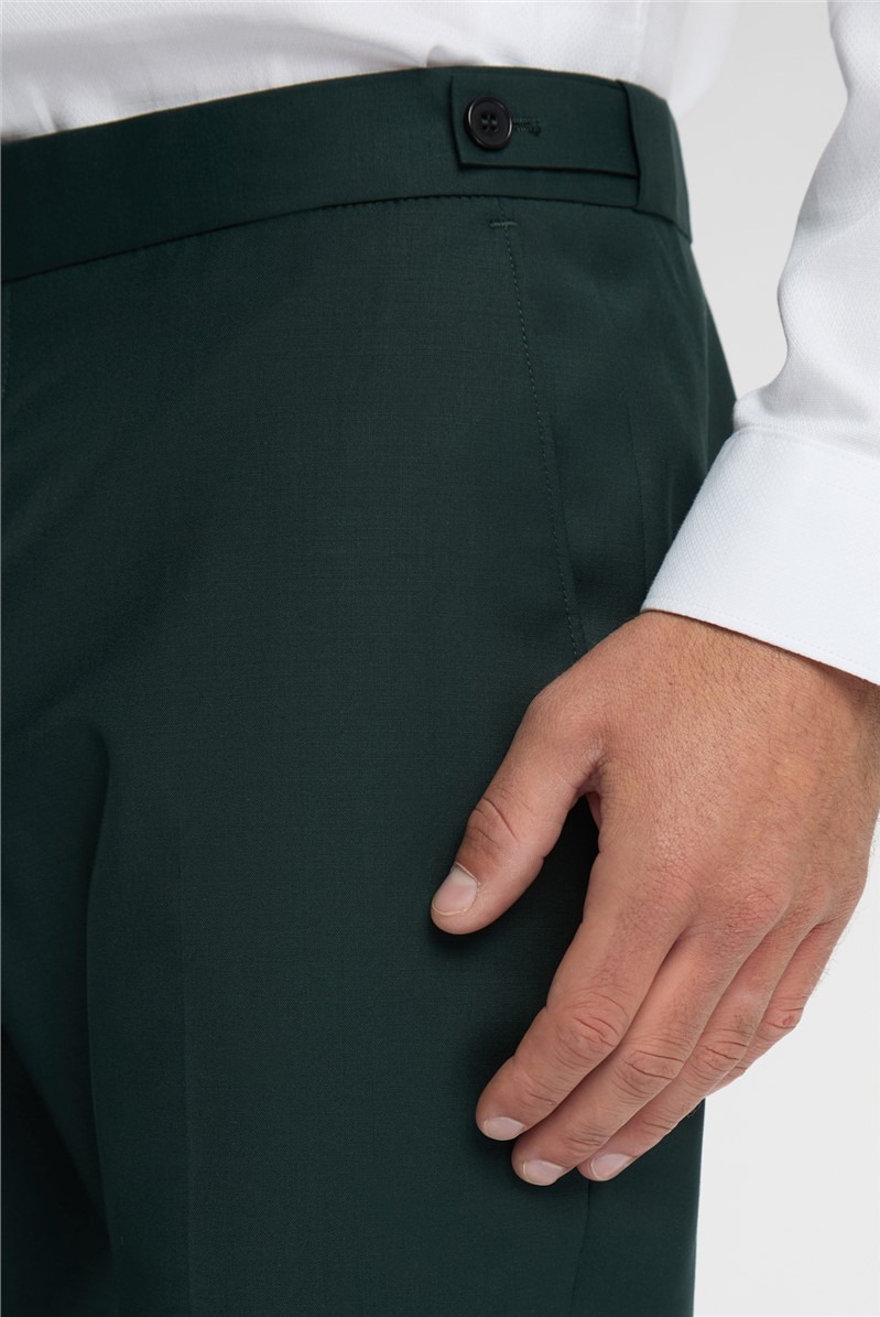  Tailored Fit Green Tuxedo Trousers