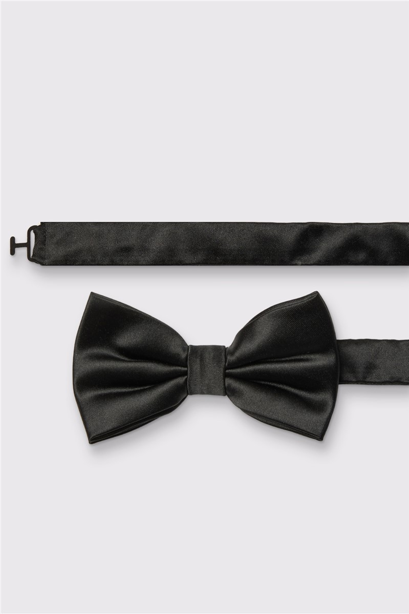  Black Satin Bow Tie