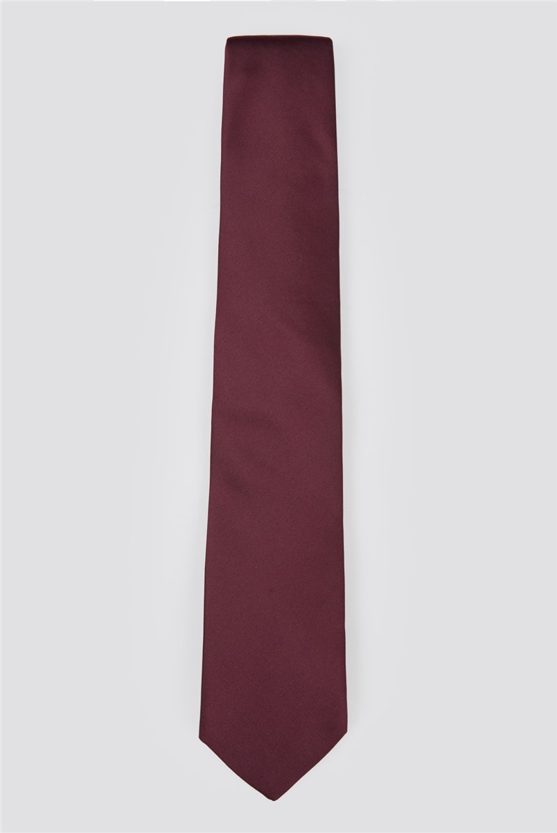  Burgundy Satin Tie