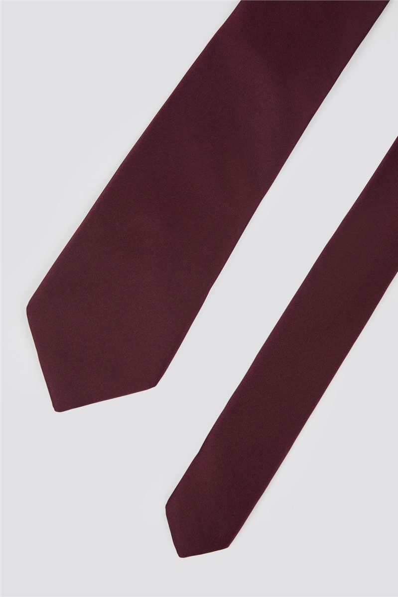  Burgundy Satin Tie