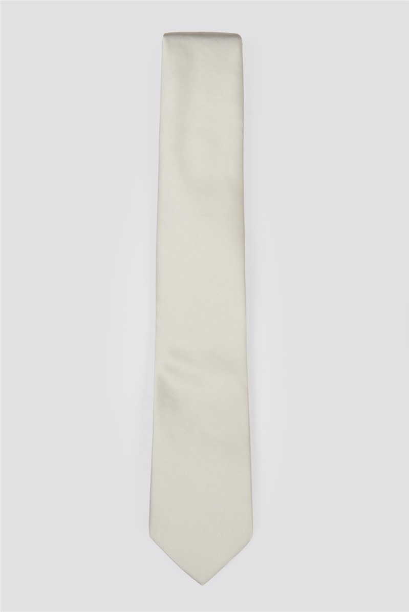  Silver Satin Tie