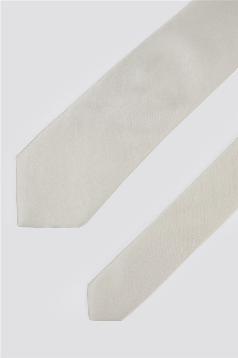  Silver Satin Tie