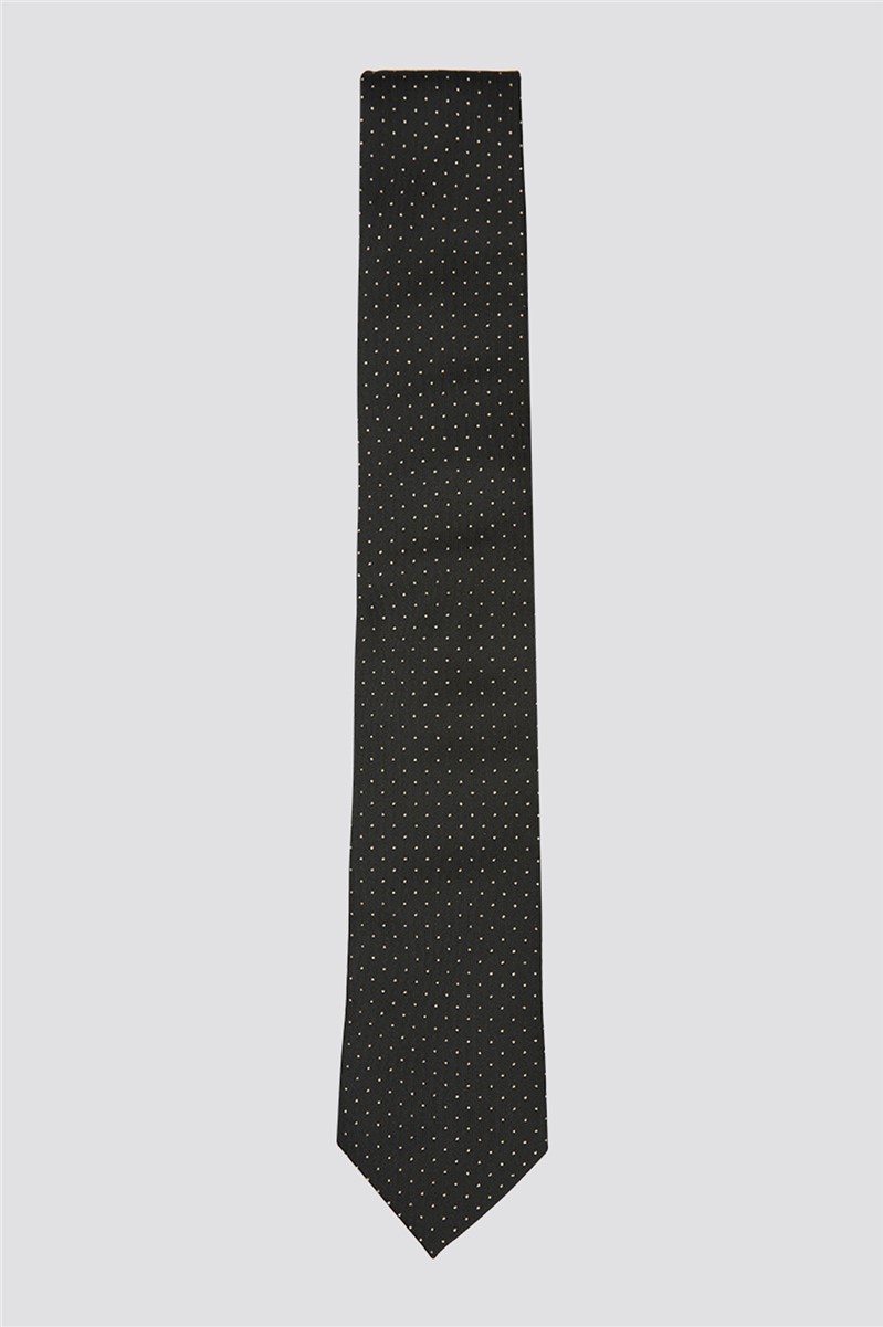  Black and Gold Polka Dot Tie