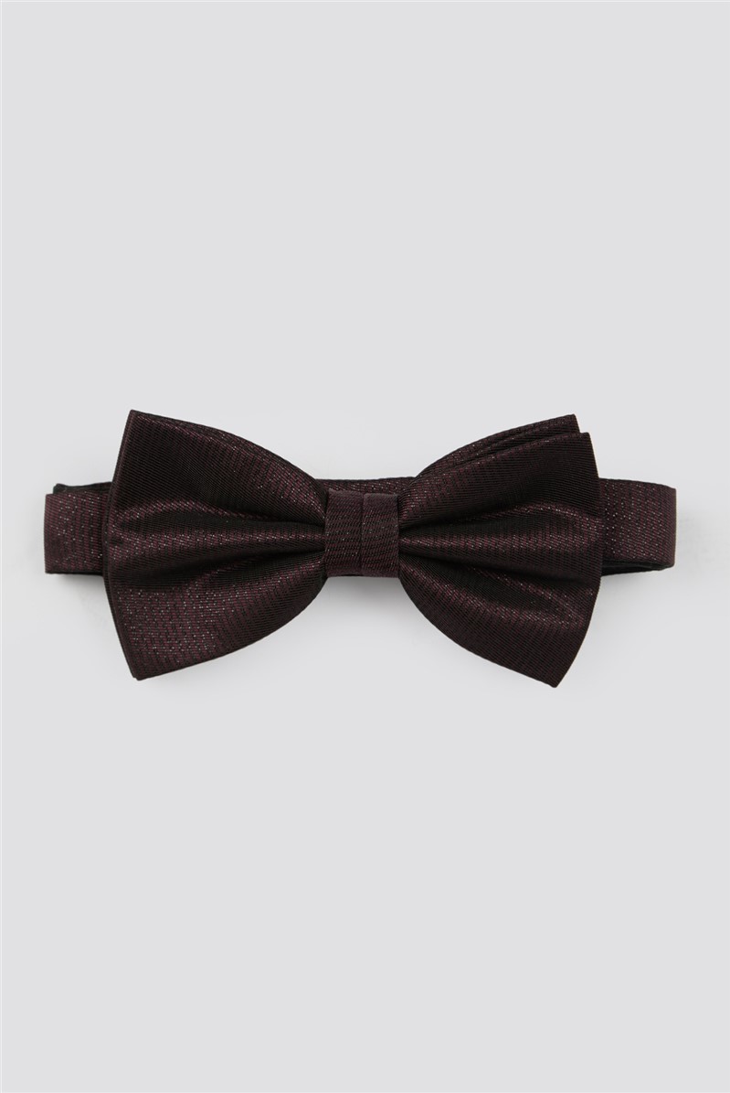  Burgundy Lurex Bow Tie