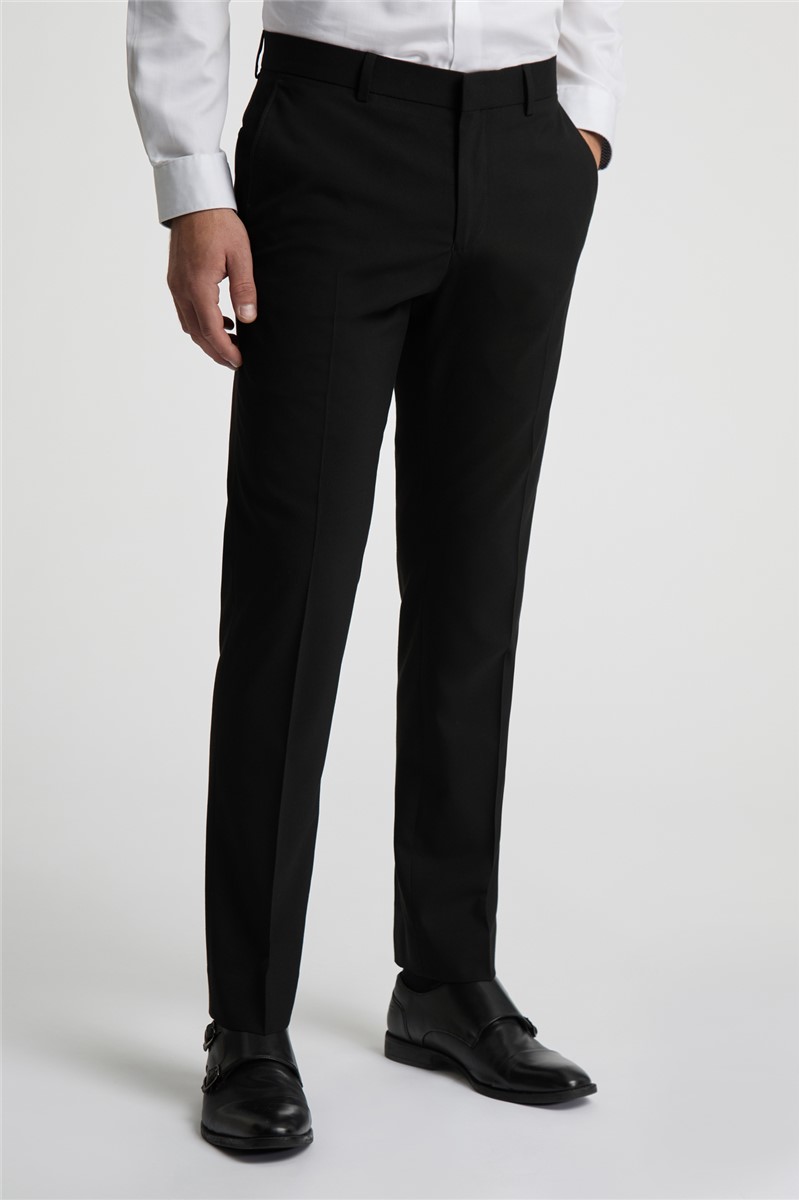  Slim Fit Black Stretch Trousers