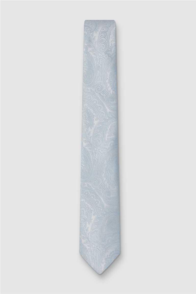  Light Blue Paisley Pocket Square