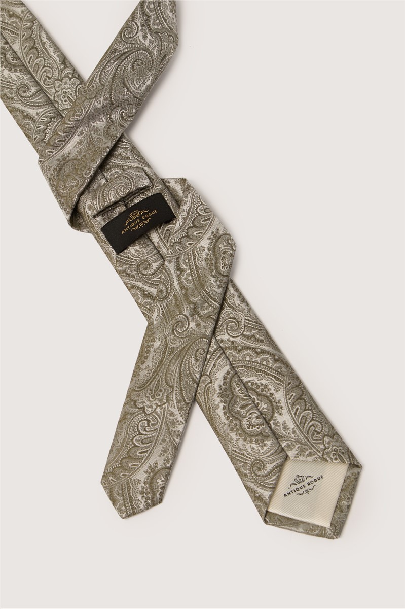  Sea Green Paisley Tie