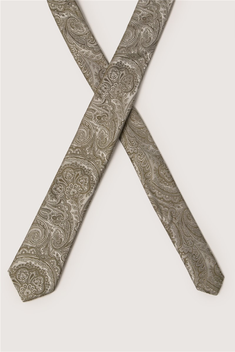  Sea Green Paisley Tie