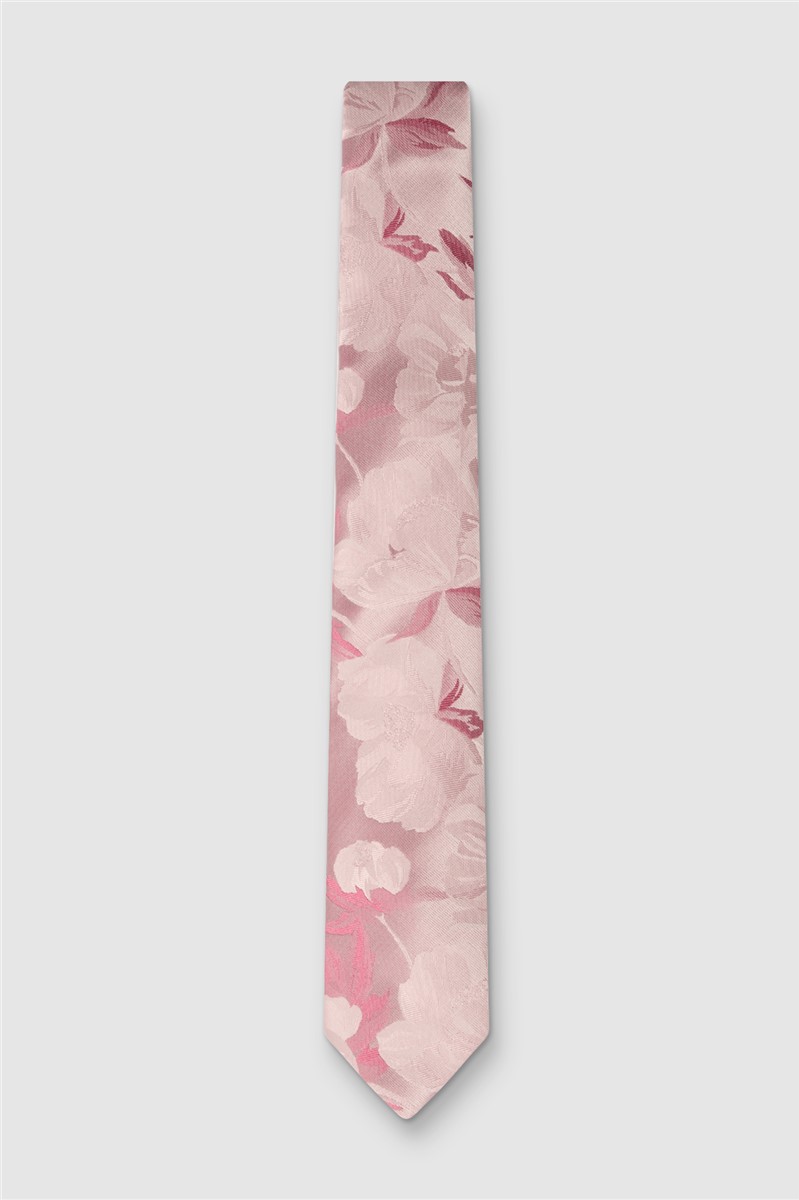  Pink Summer Floral Tie