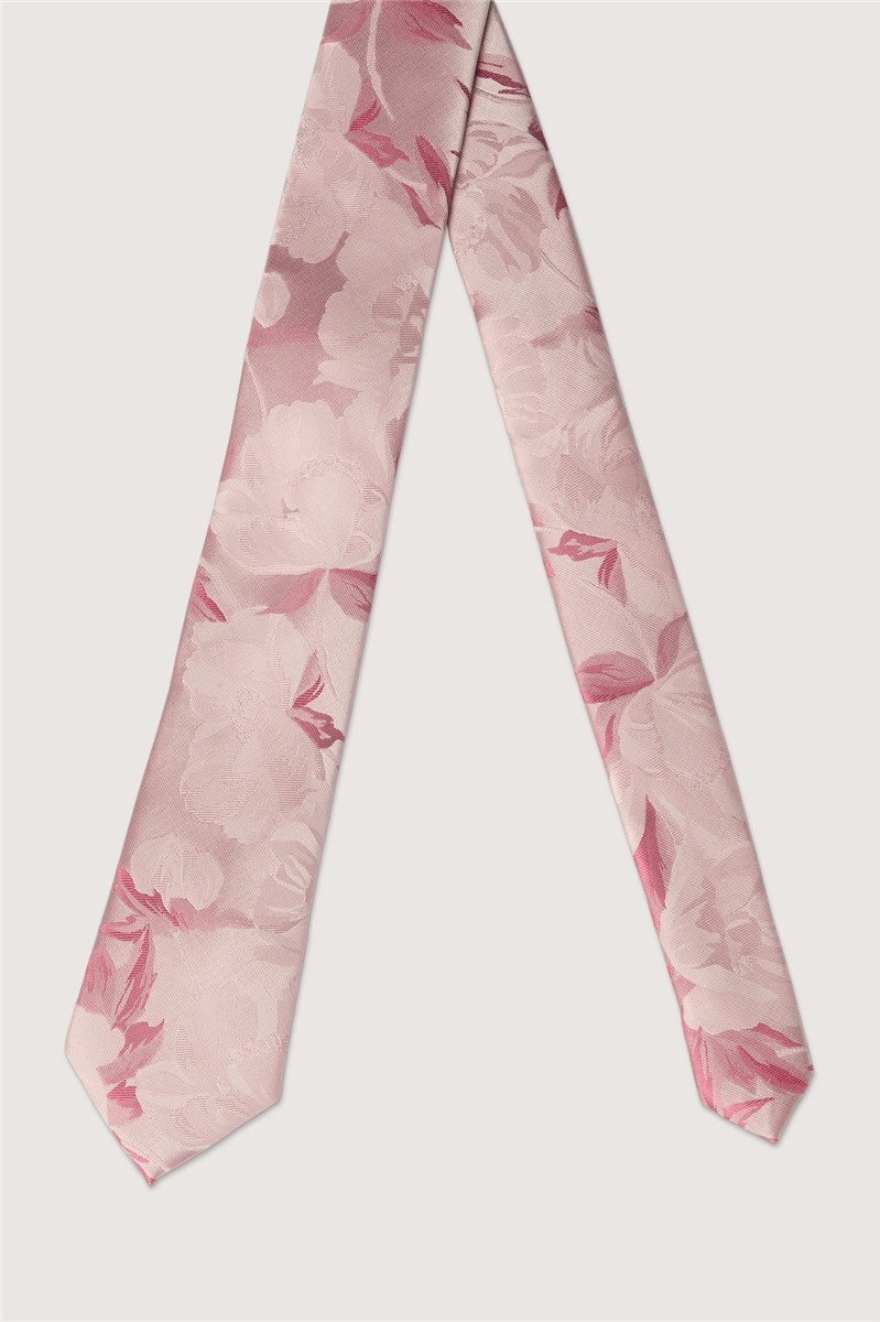  Pink Summer Floral Tie