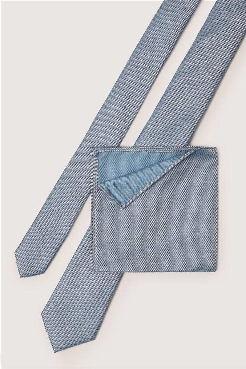  Light Blue Textured Tie