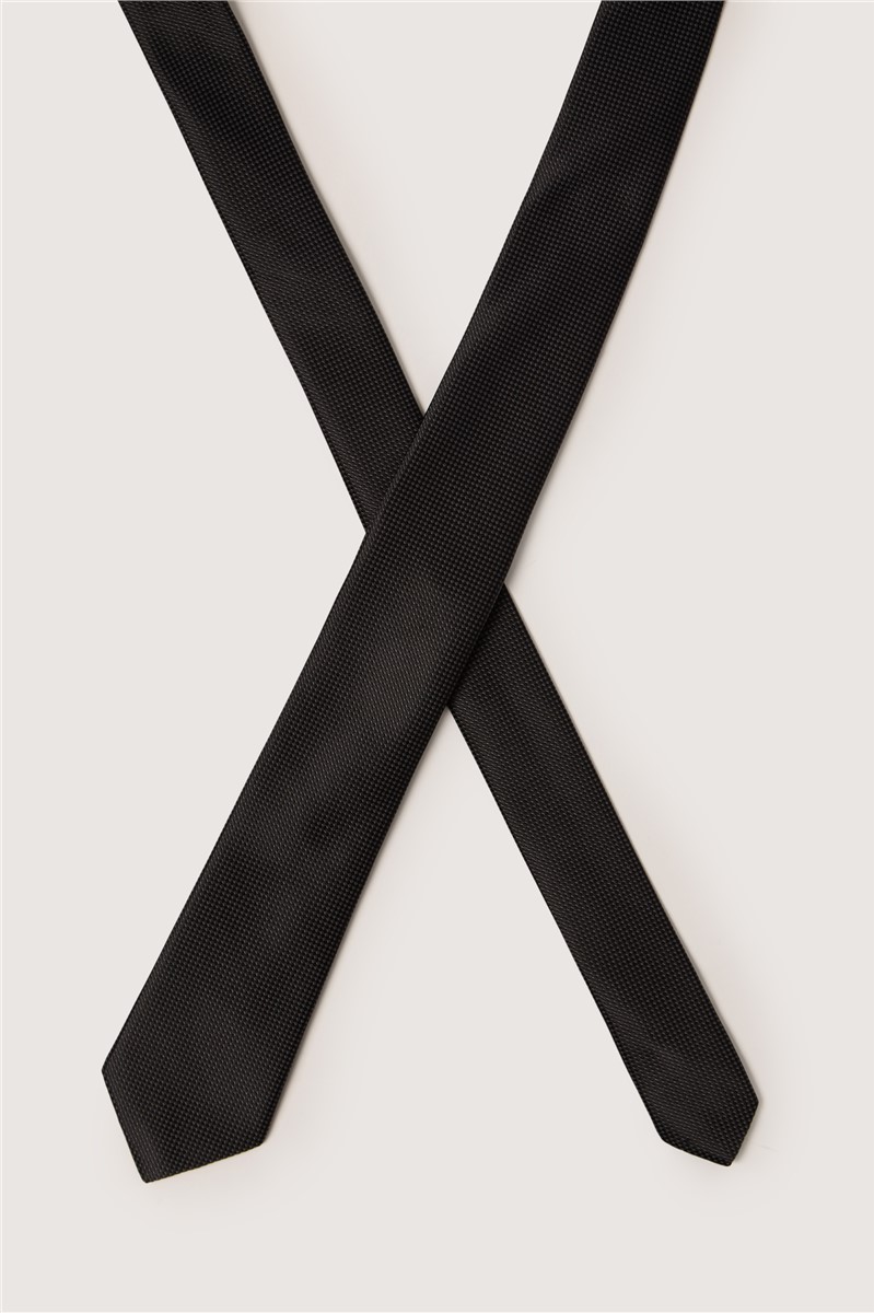  Black Textured Tie