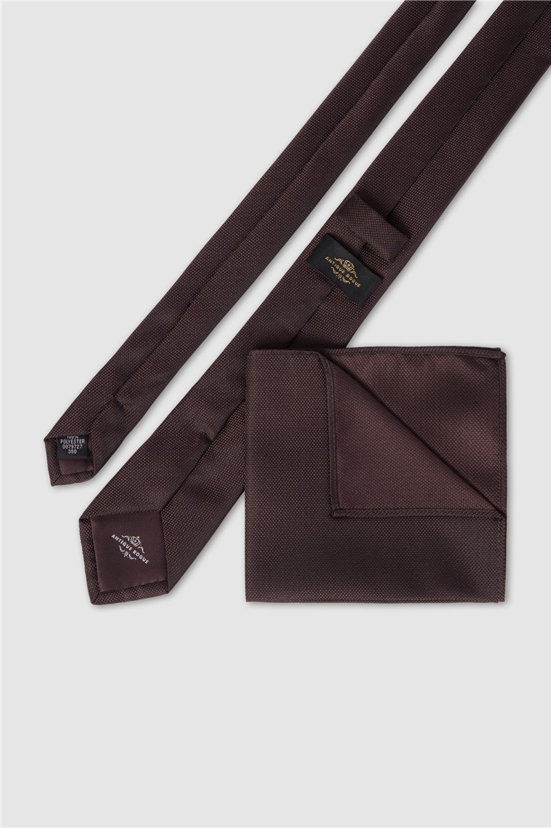  Brown Textured Tie