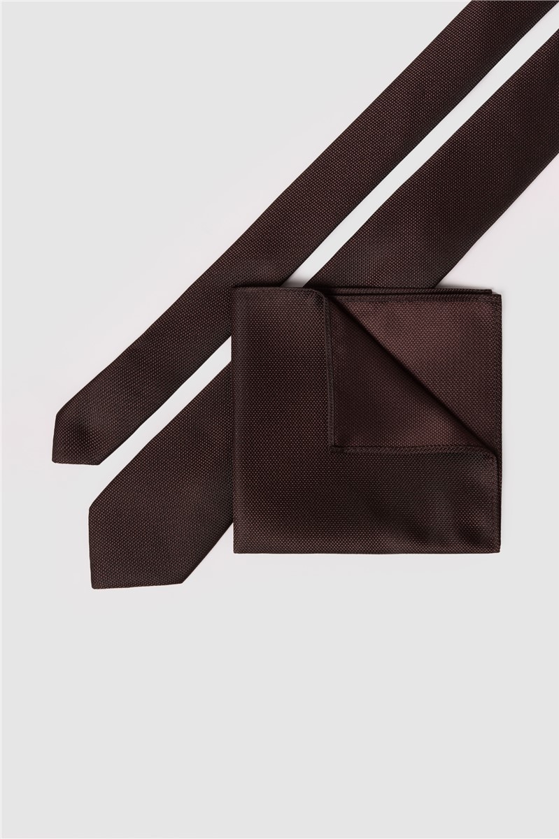  Brown Textured Tie