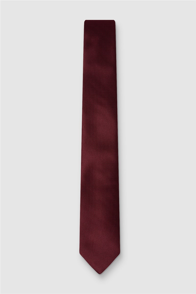 Burgundy Textured Pocket Square