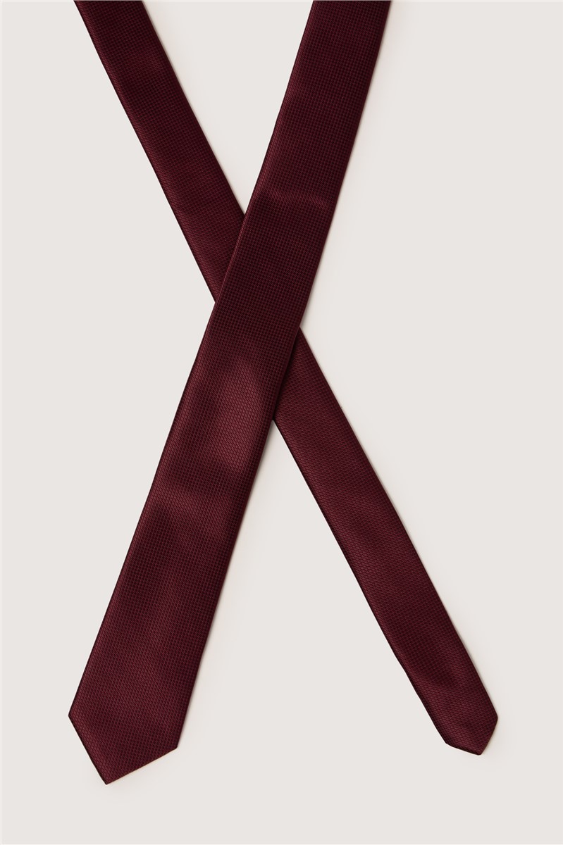  Burgundy Textured Pocket Square
