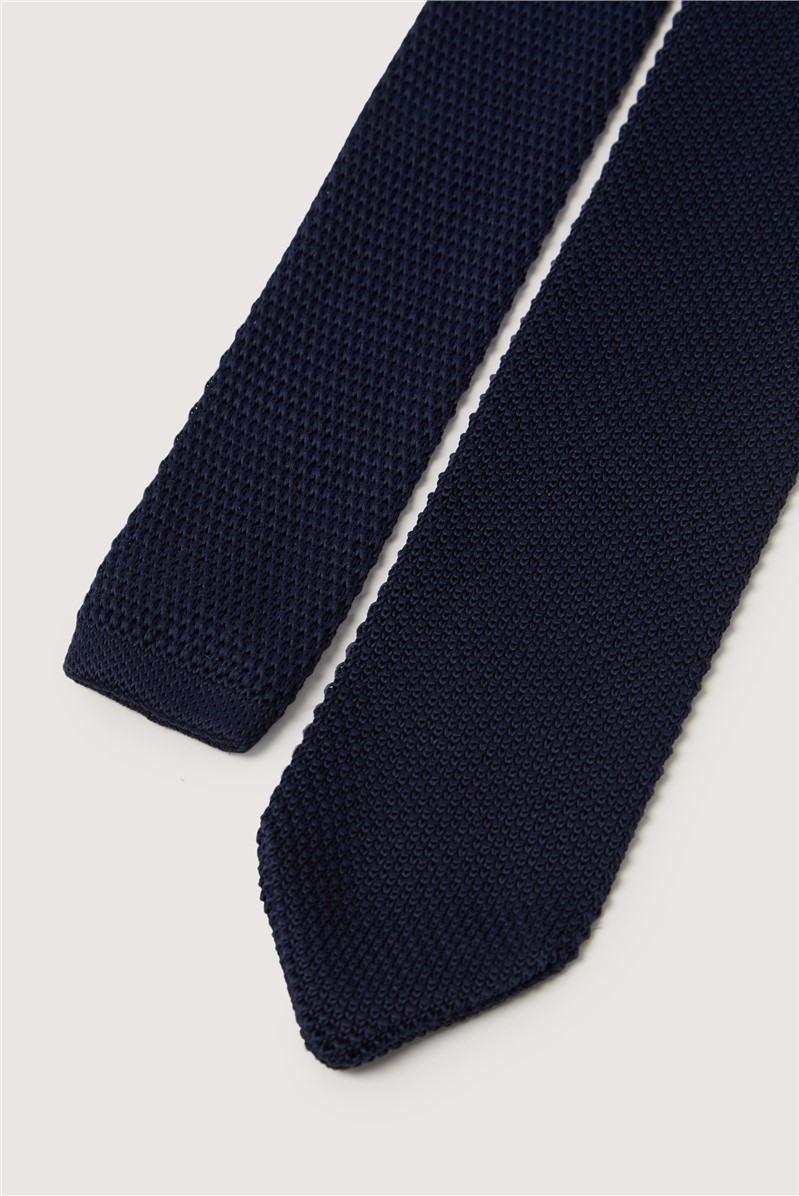  Navy Knitted Tie