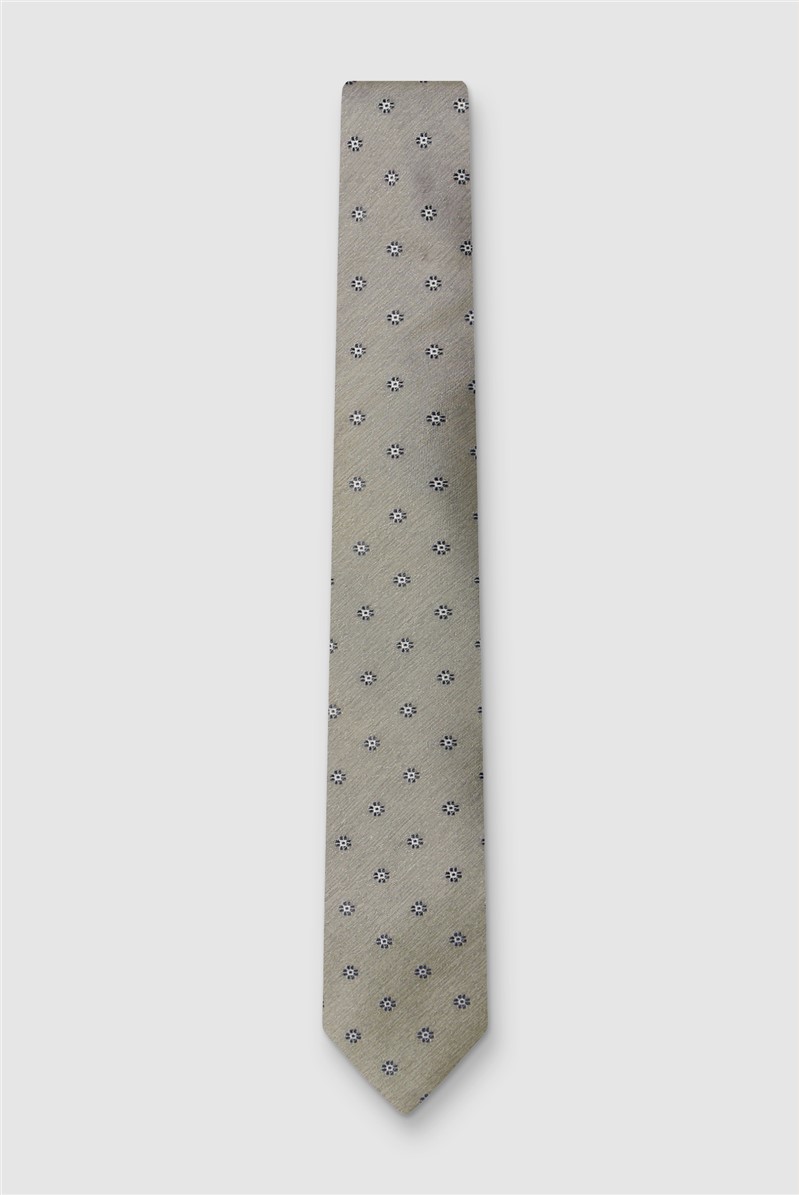 Sage Daisy Jacquard Silk Tie