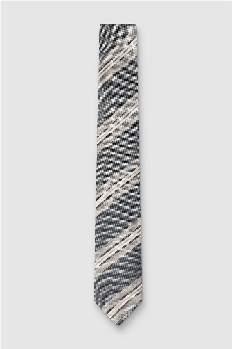  Navy Multi Stripe Silk Tie