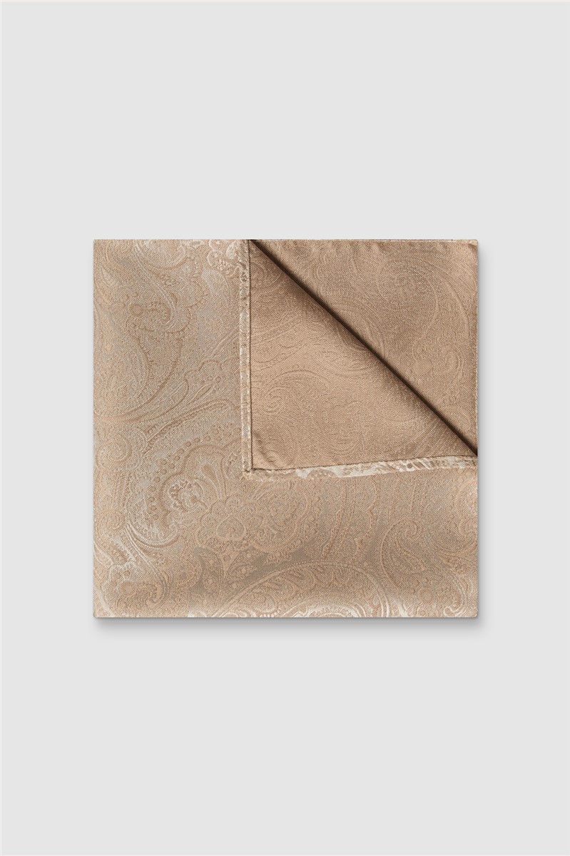  Champagne Paisley Pocket Square