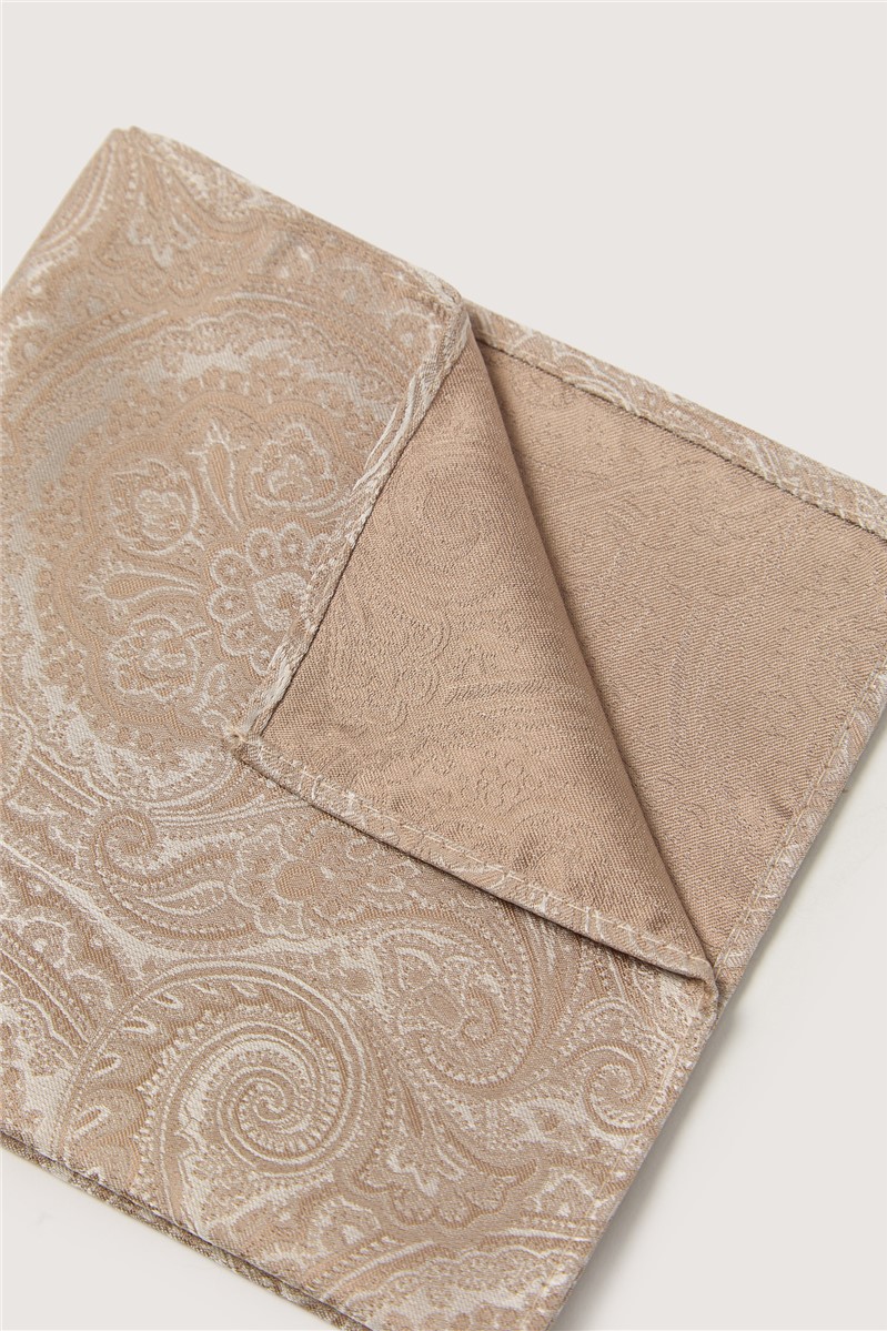  Champagne Paisley Pocket Square