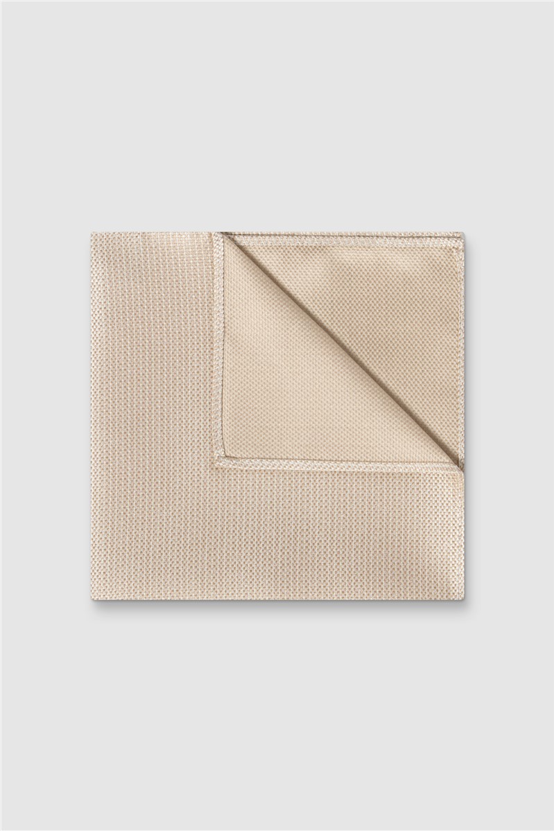  Ecru Textured Pocket Square