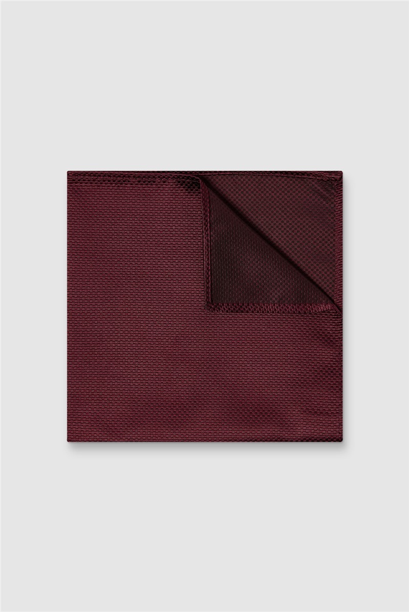  Burgundy Textured Pocket Square