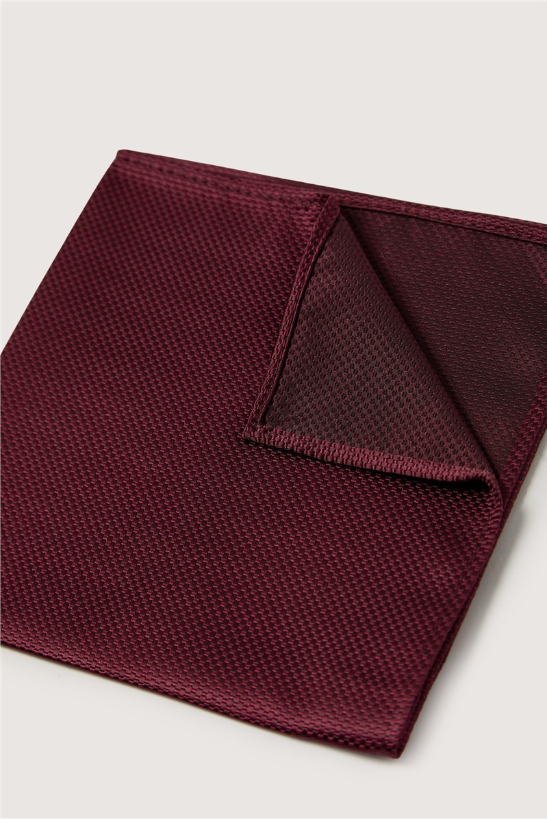  Burgundy Textured Pocket Square