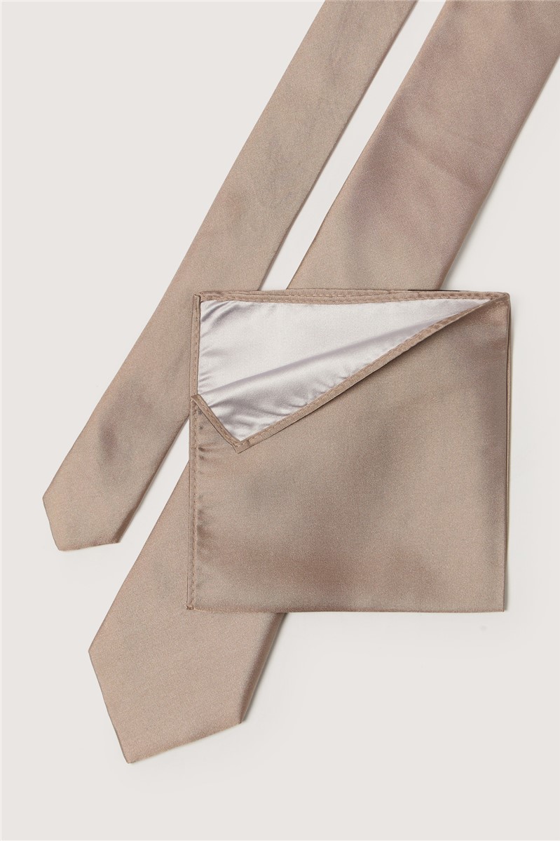  Taupe Silk Pocket Square