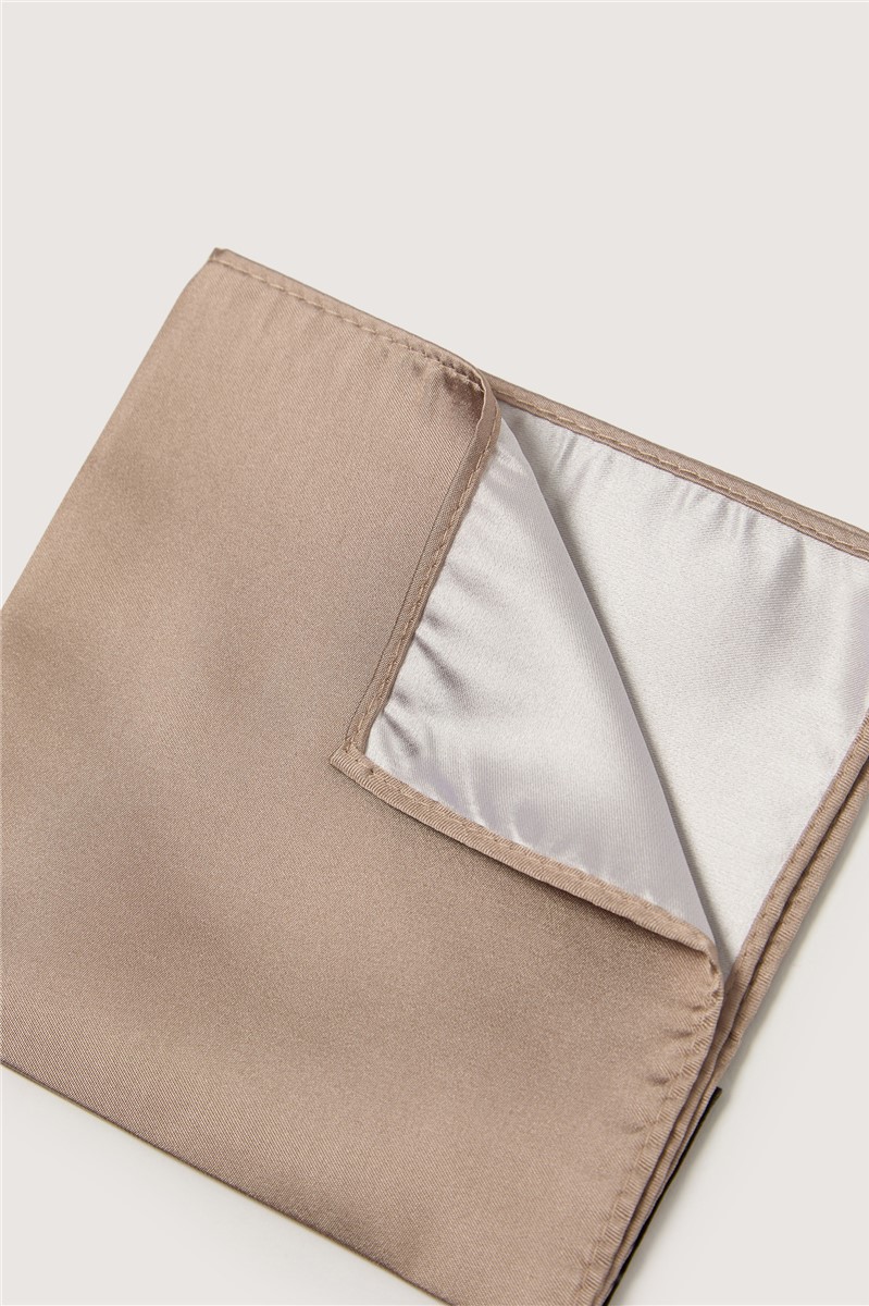  Taupe Silk Pocket Square