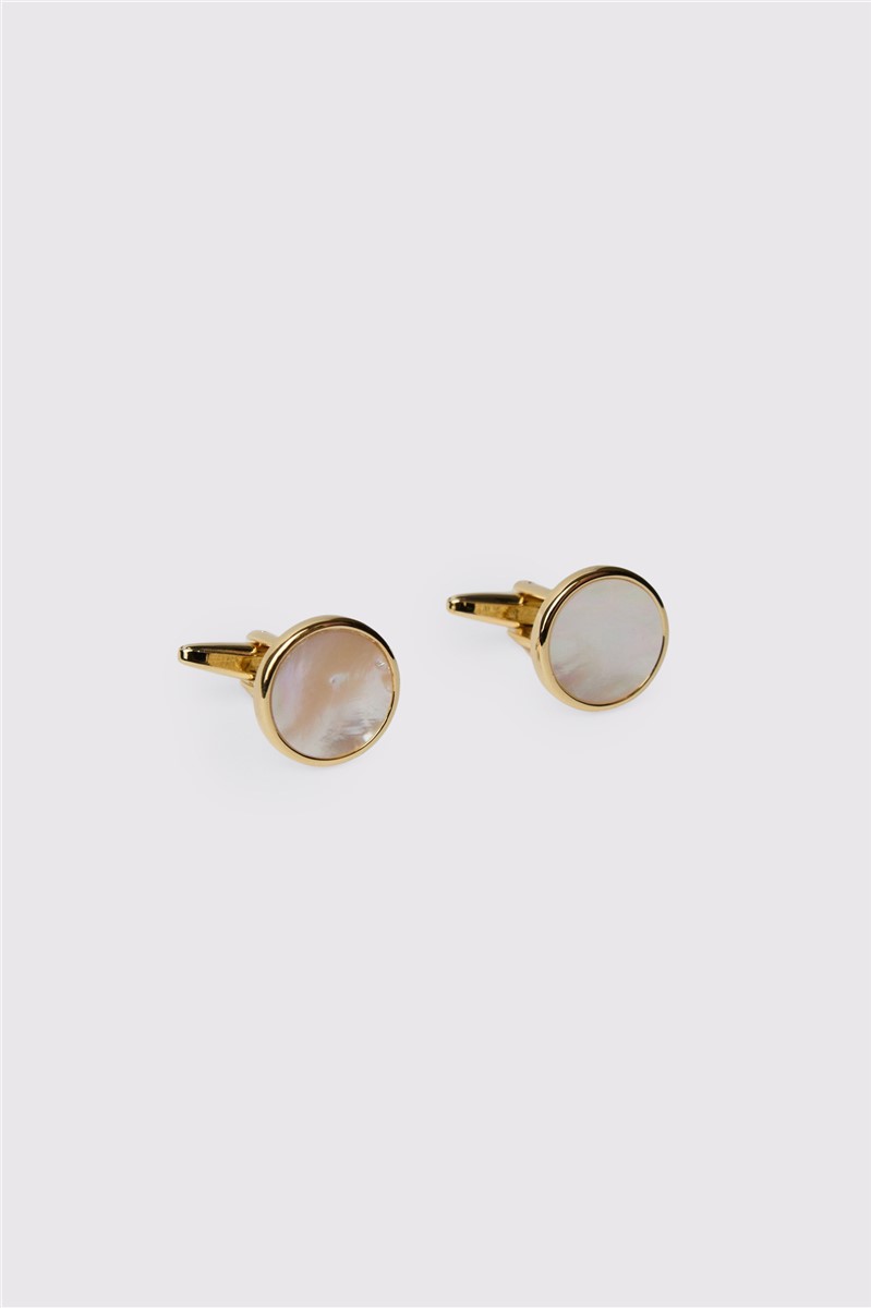  Gold Mother of Pearl Cufflinks