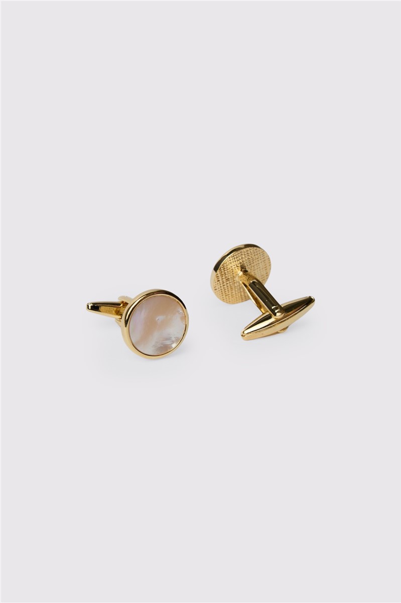  Gold Mother of Pearl Cufflinks