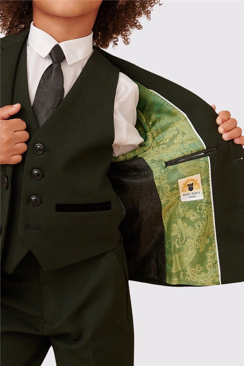  Bromley Children's Olive Green Three Piece Suit