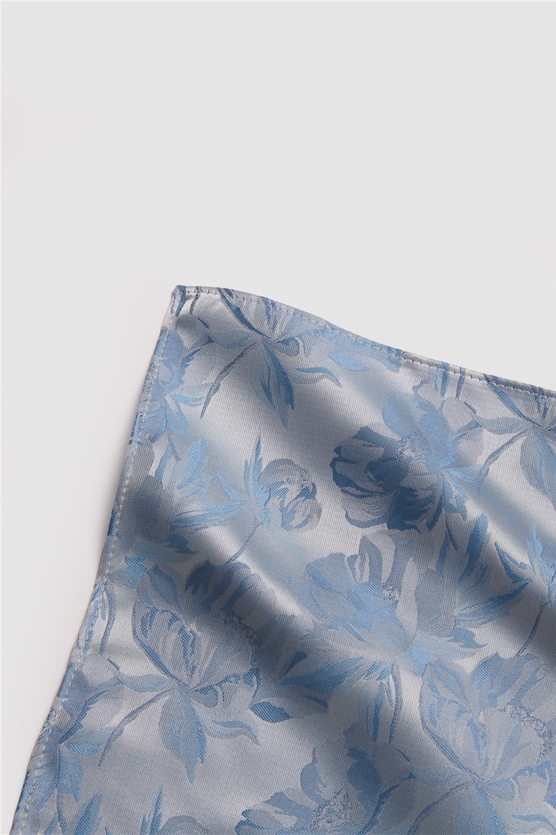  Light Blue Summer Floral Tie