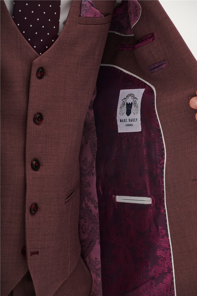  Tailored Fit Monty Mauve Suit