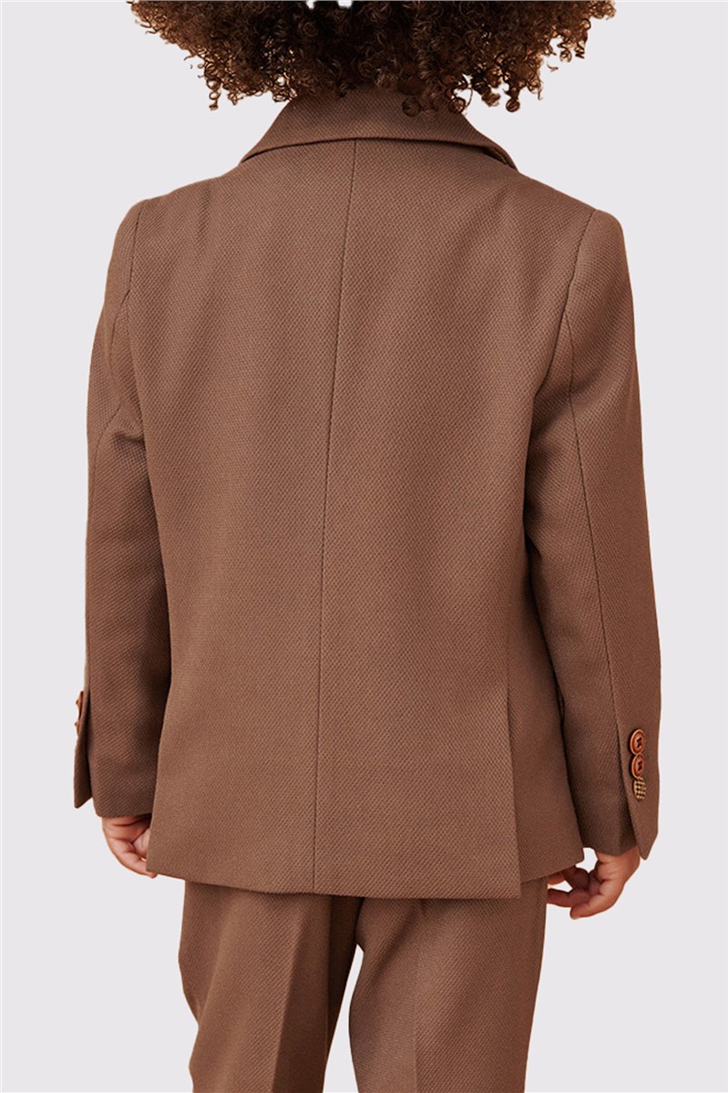  HM5 Children's Tan Check Three Piece Suit