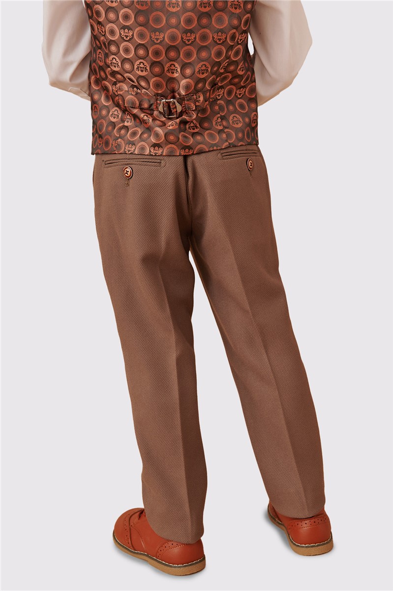  HM5 Children's Tan Check Three Piece Suit