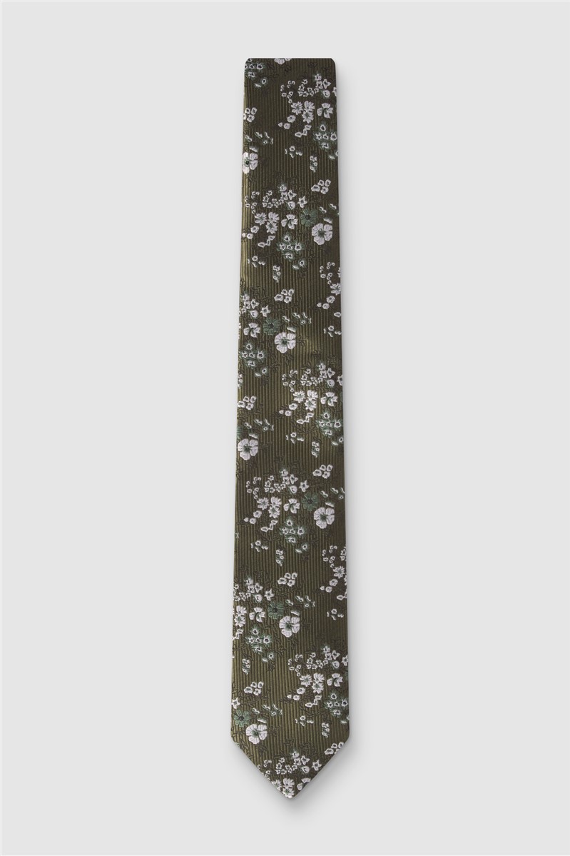  Sage Busy Floral Tie
