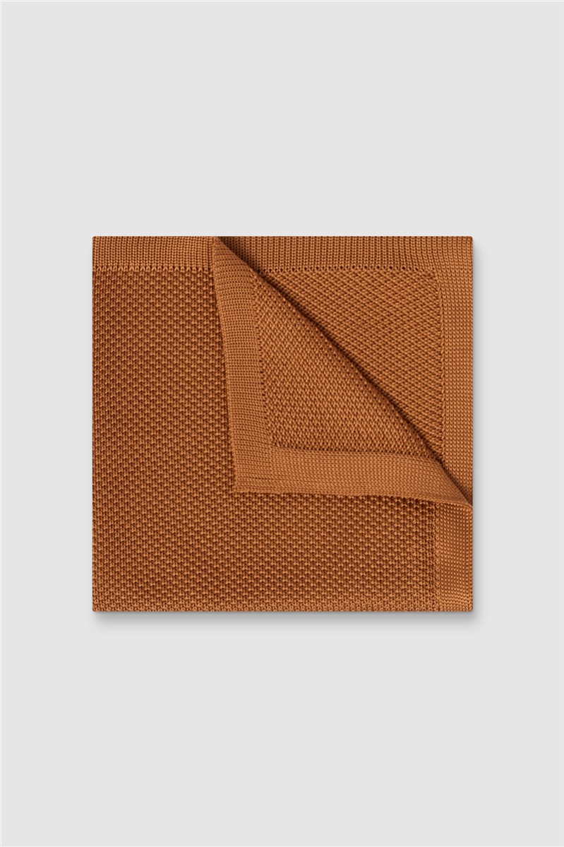  Rust Knitted Pocket Square