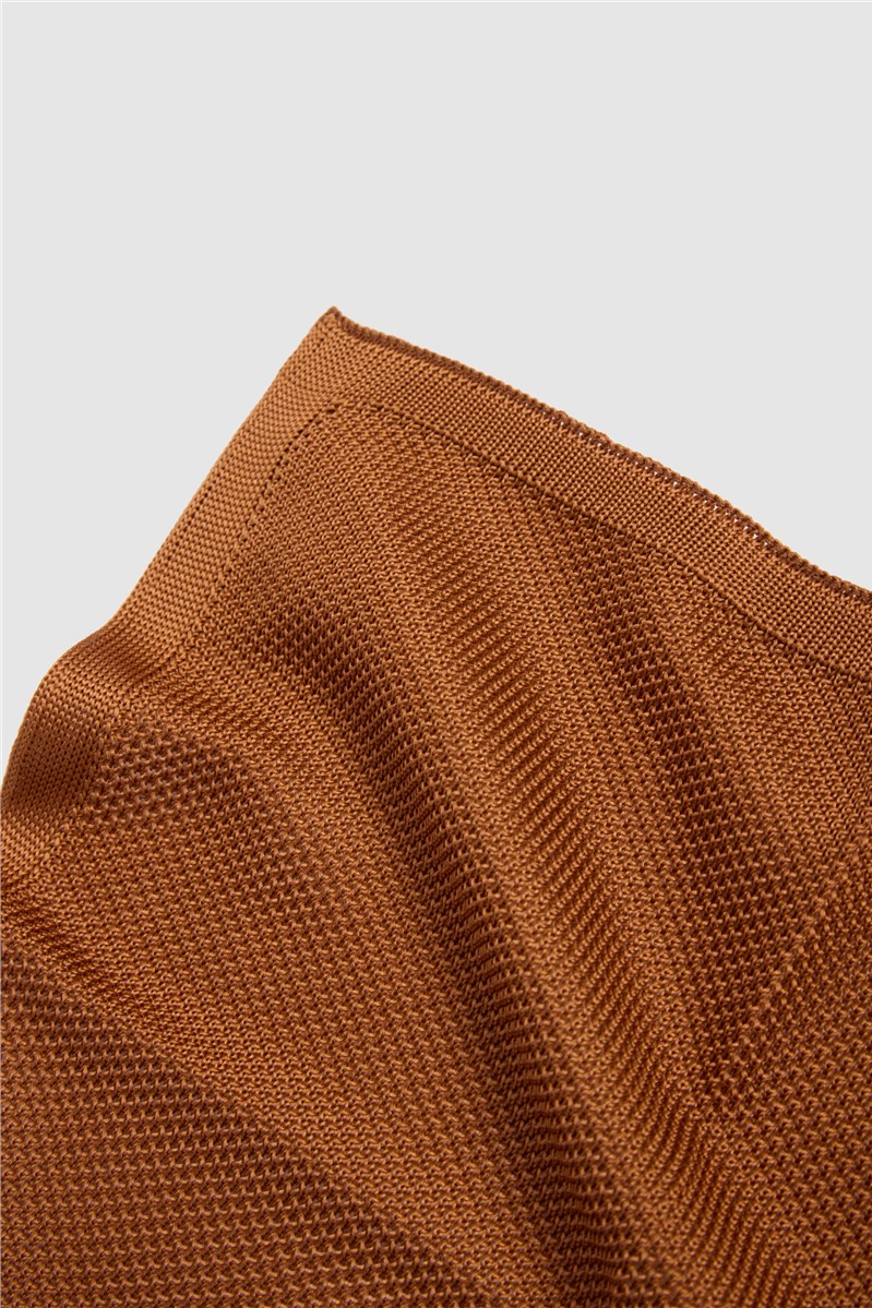 Rust Knitted Pocket Square