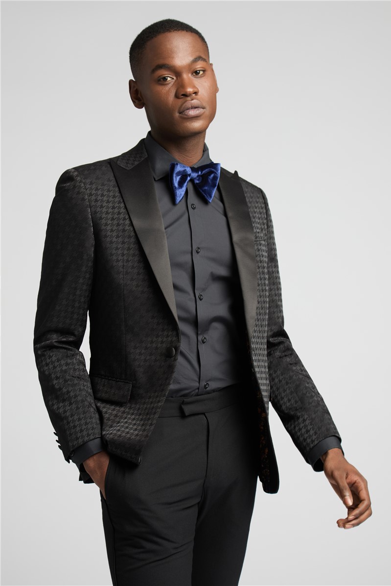  Slim Fit Large Houndstooth Dresswear Suit