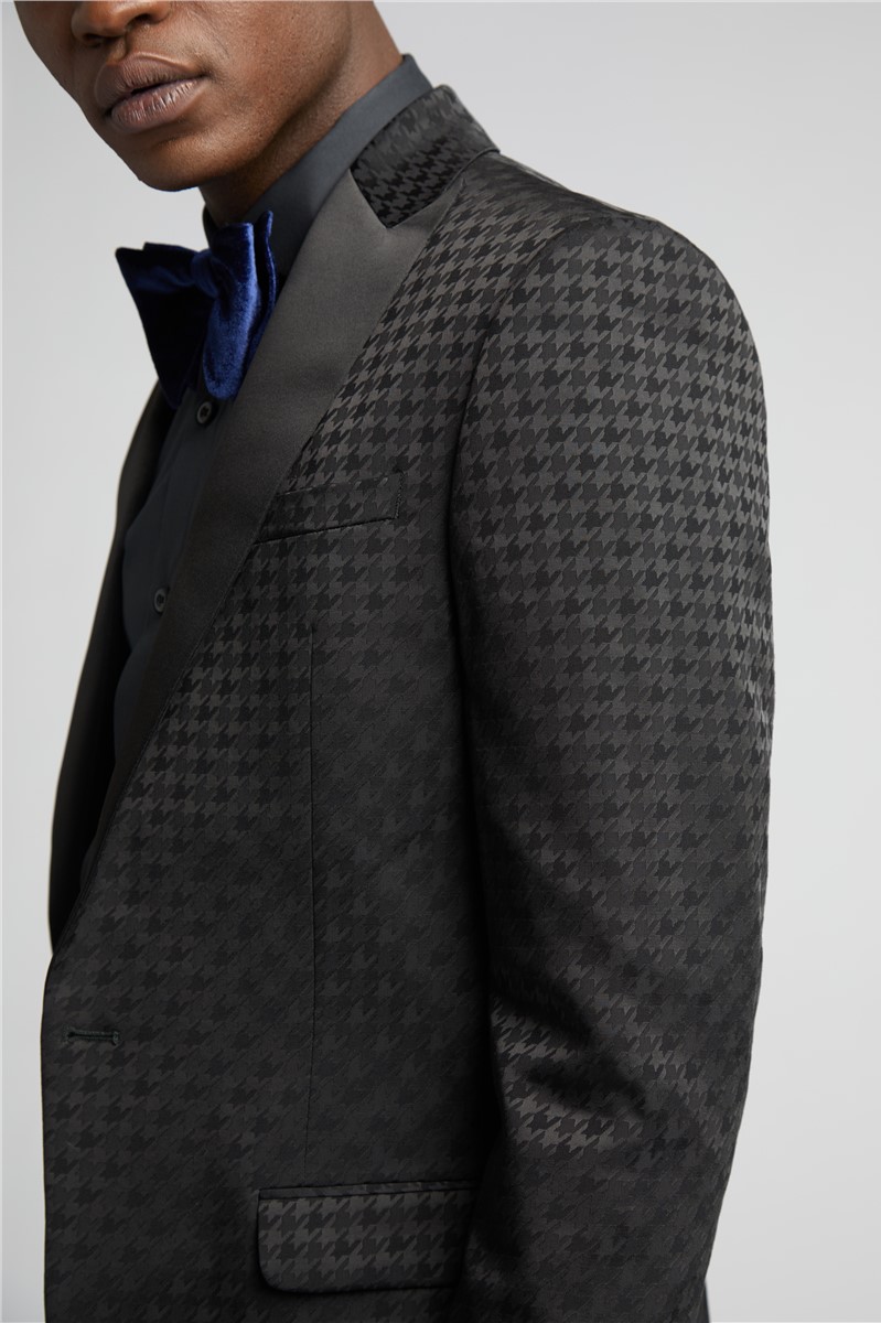  Slim Fit Large Houndstooth Dresswear Suit