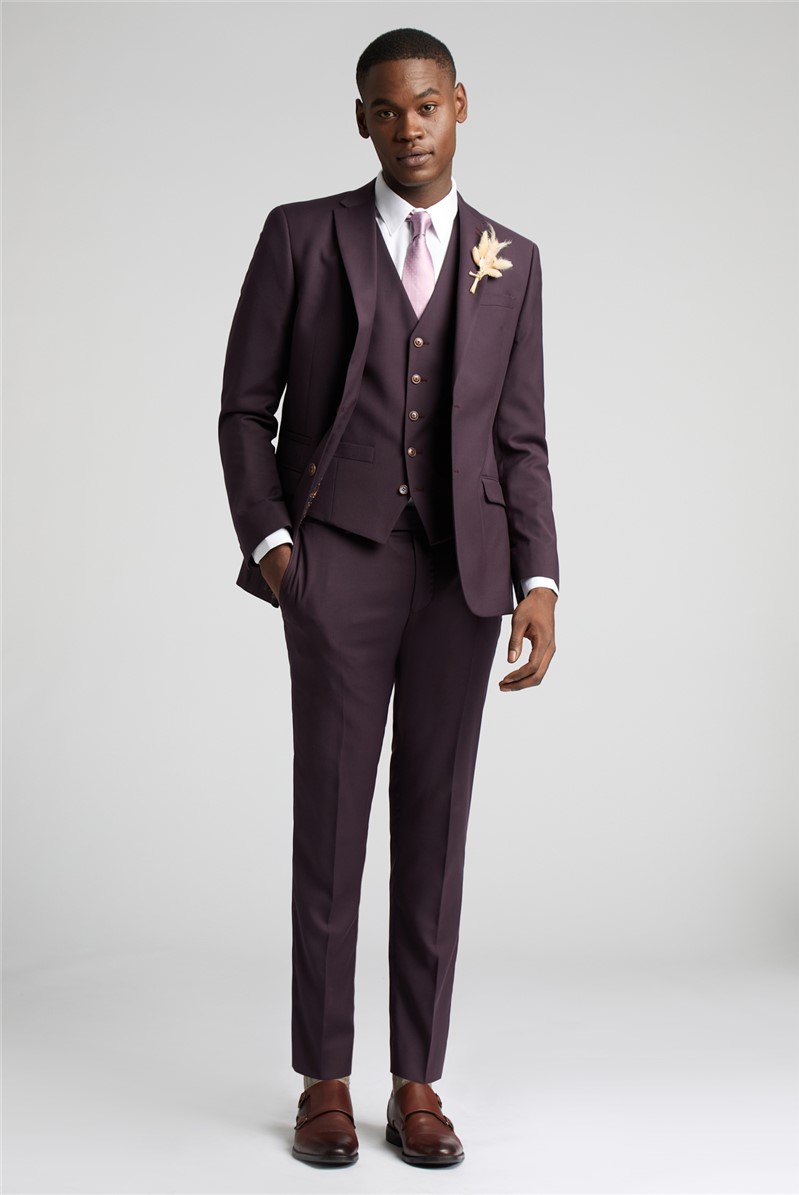 Navy suit burgundy waistcoat hotsell