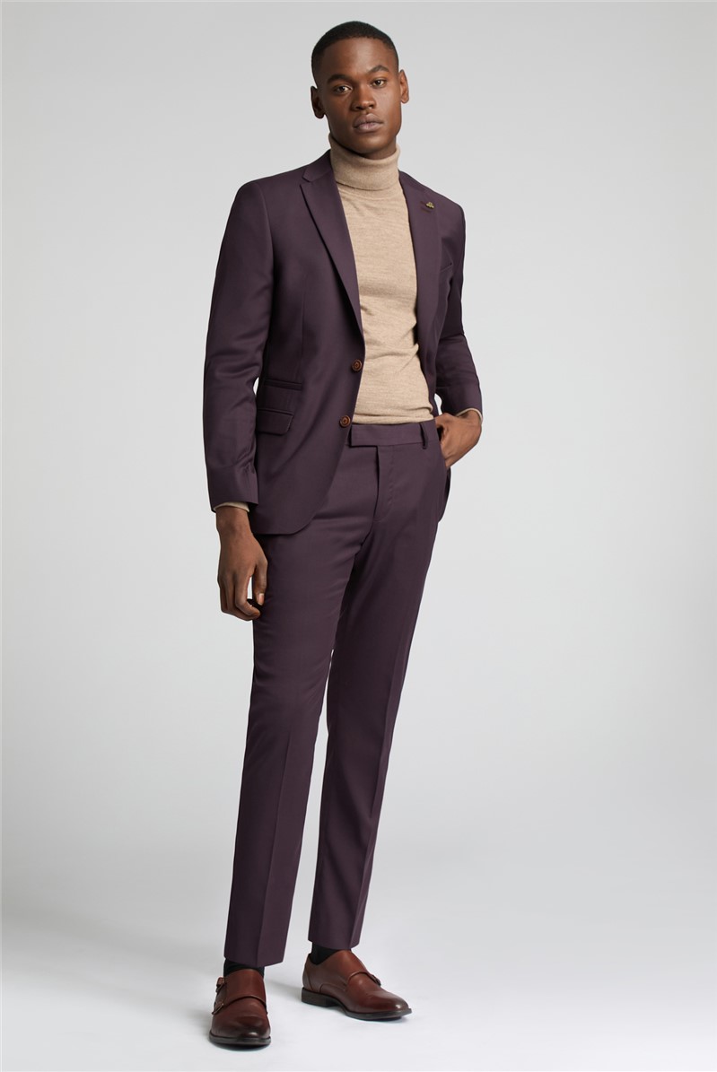  Slim Fit Bay Burgundy Trousers