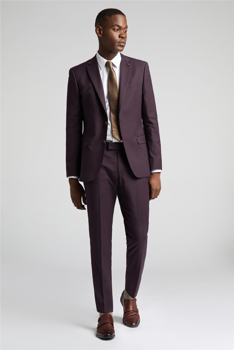  Slim Fit Bay Burgundy Trousers