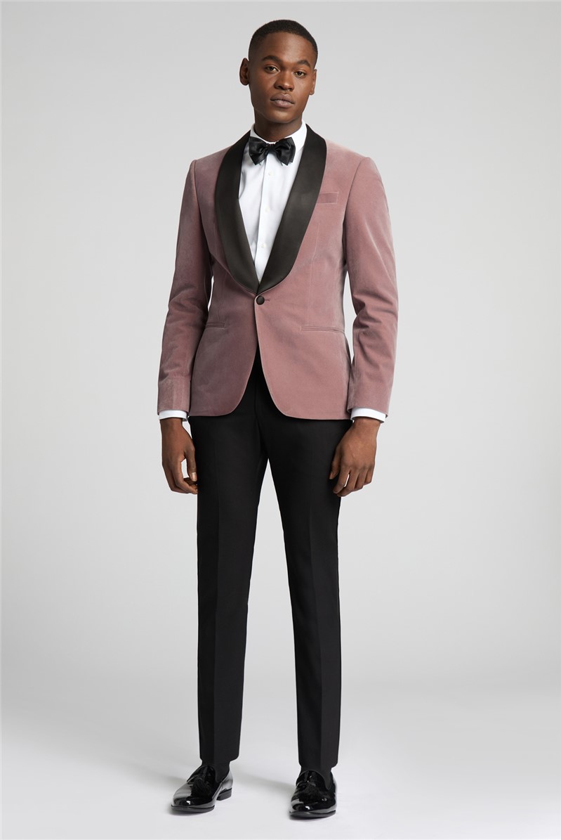 Mens pink velvet suit hotsell