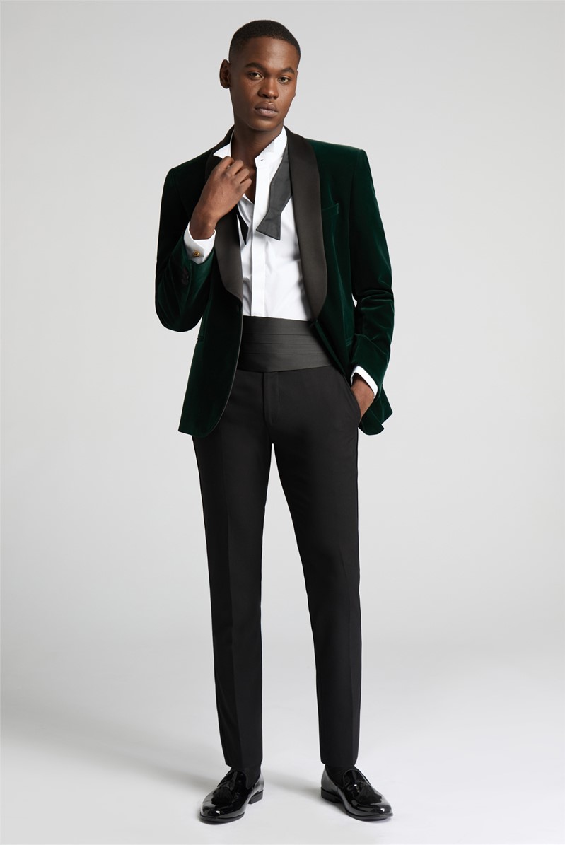  Slim Fit Emerald Velvet Jacket