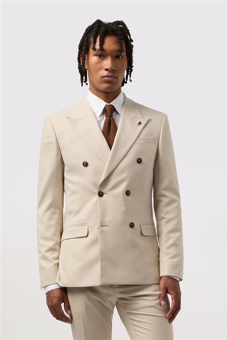  Slim Fit Blake Ecru Double Breasted Suit