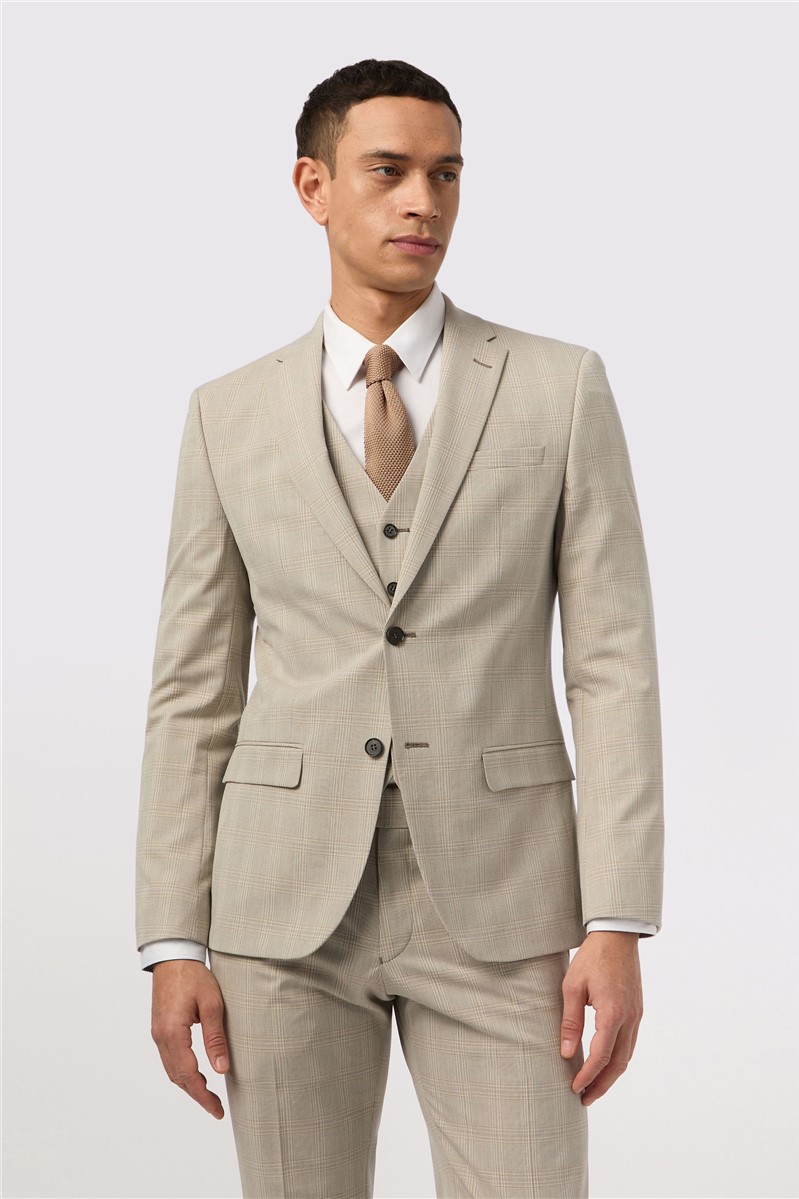  Slim Fit Putty Check Trouser
