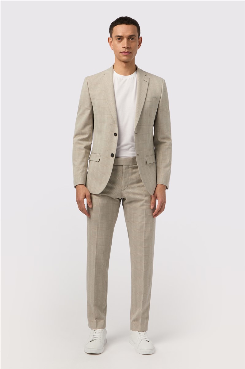  Slim Fit Putty Check Trouser